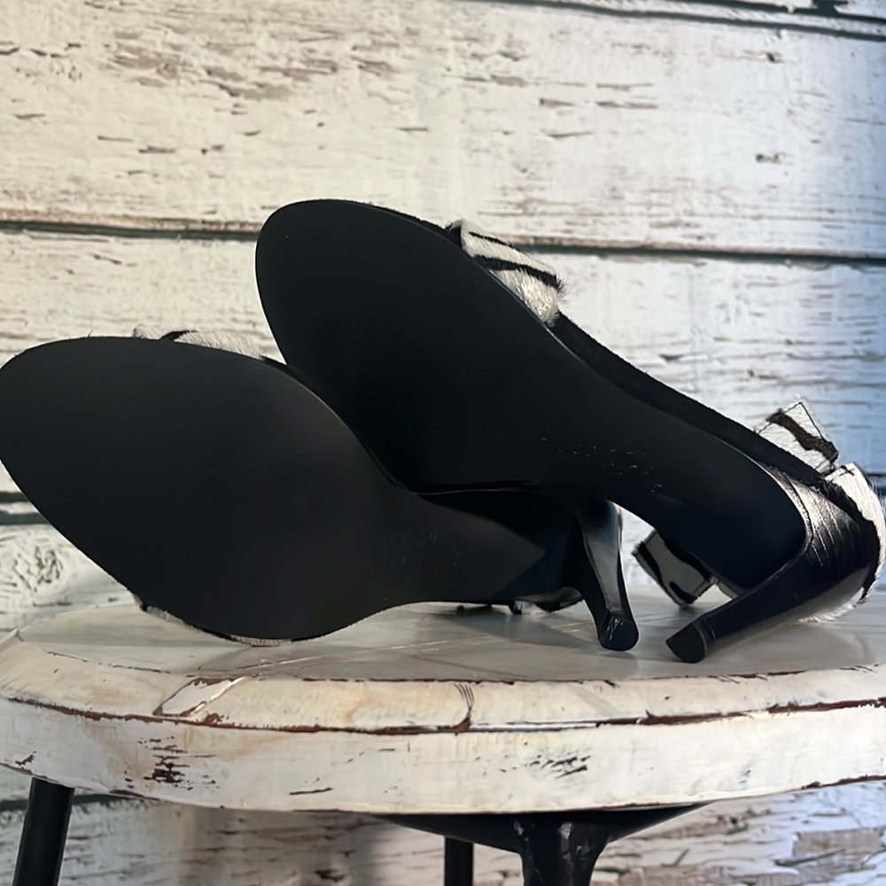 TIBI New York stiletto heel calf hair summer sandals 36.5 - Picture 7 of 13